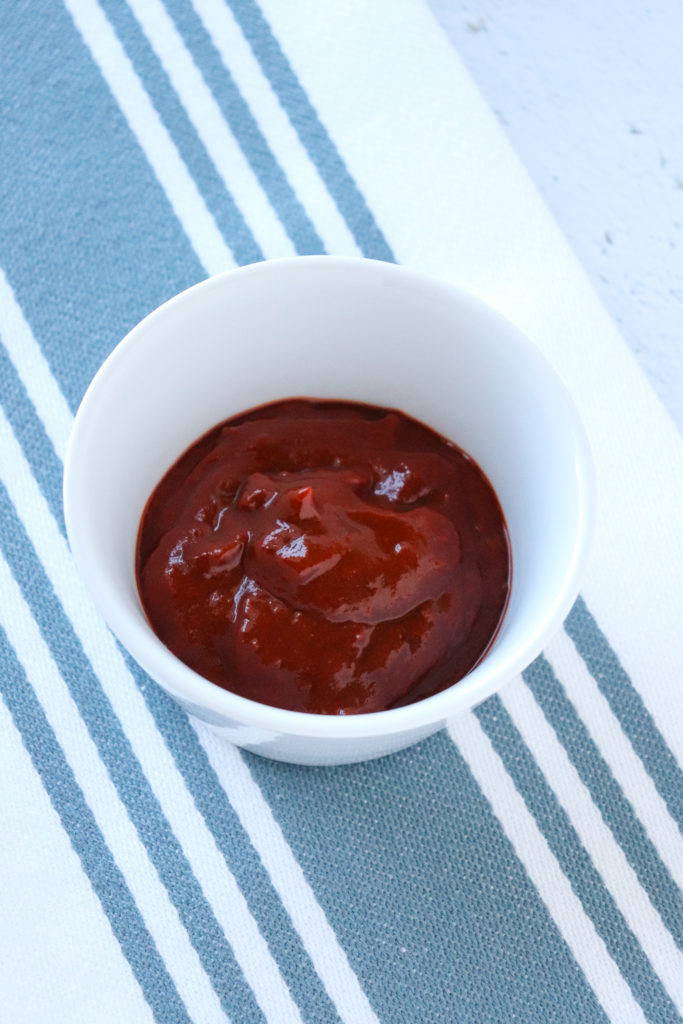 Ancho Chile puree showing baby food consistency
