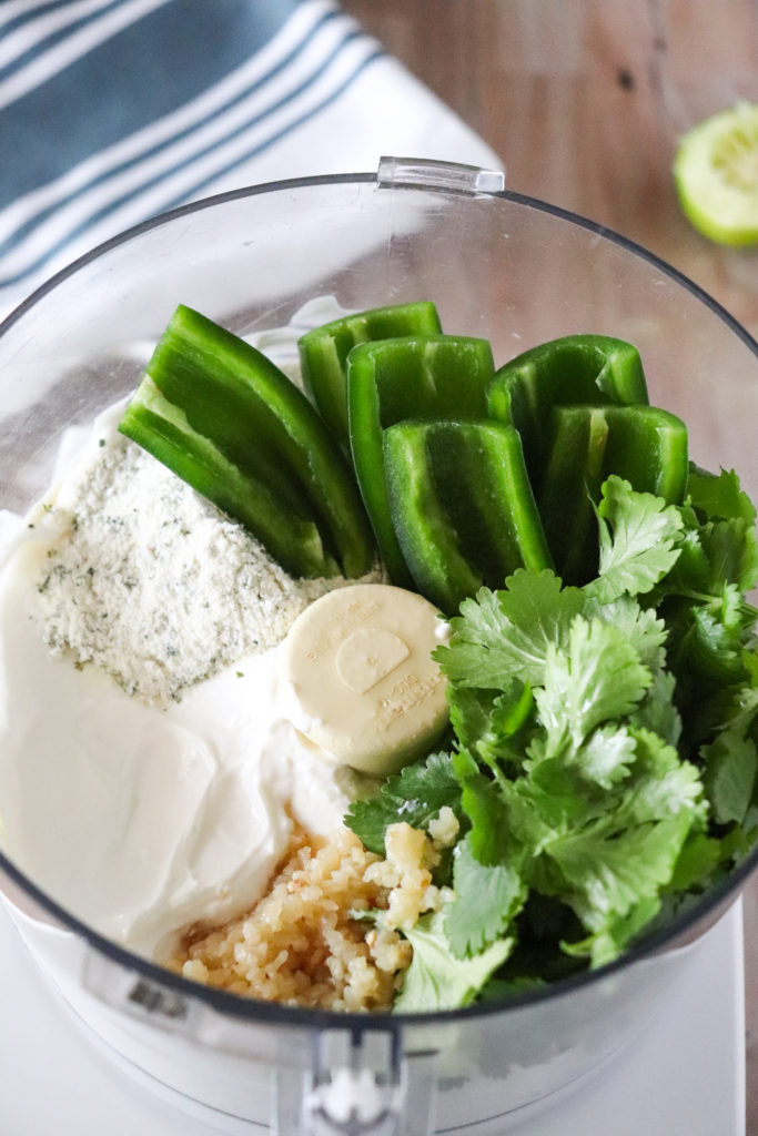 ingredients for dip in food processor