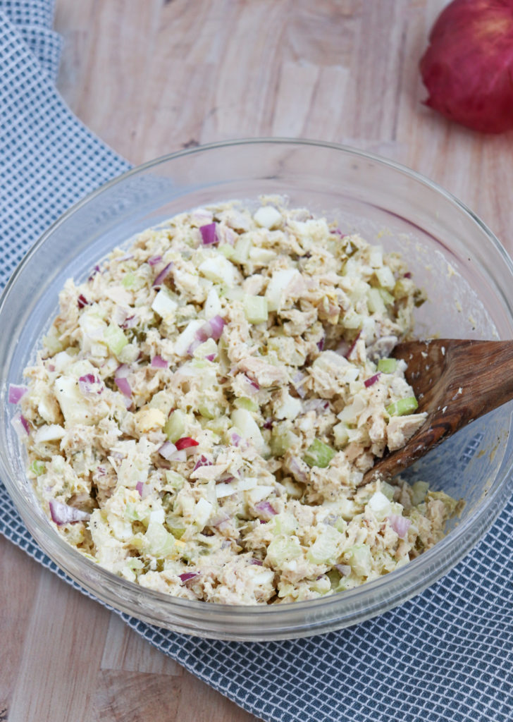 bowl of tuna salad spread