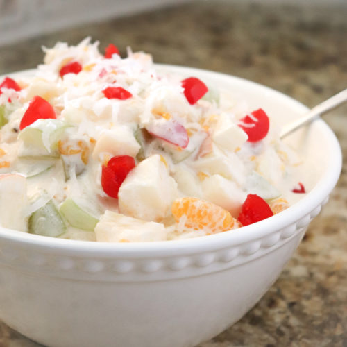 Creamy 6-Cup Ambrosia Fruit Salad — Bless this Mess