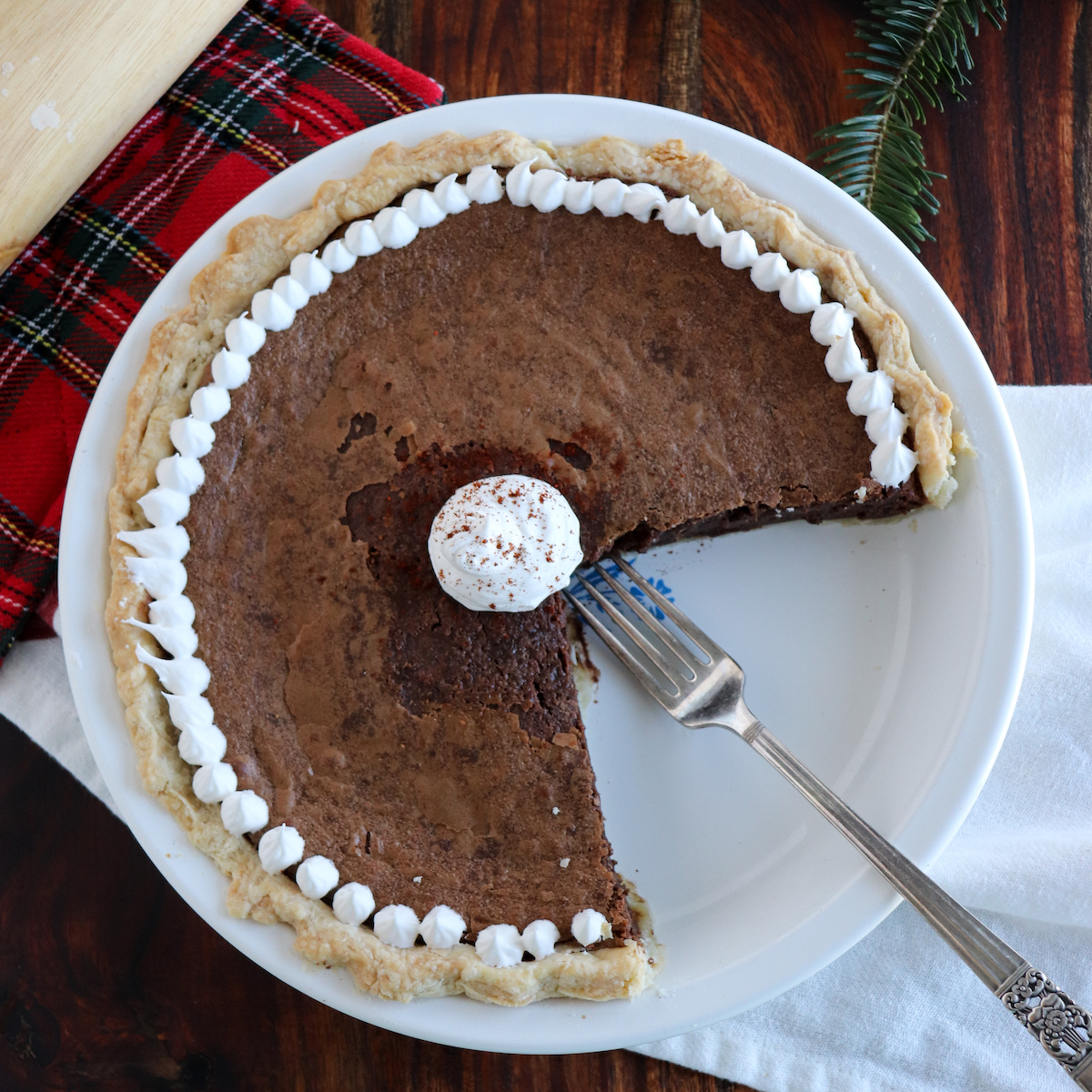 Ancho Chile Fudge Pie