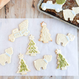 Vanilla Bean Sugar Cookies decorated