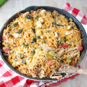 Hatch Green Chile Chicken Spaghetti - My Texas Kitchen