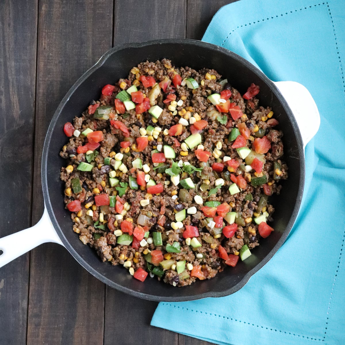 Tex-Mex Beef and Zucchini Skillet - My Texas Kitchen