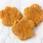 paw shaped homemade peanut butter carrot dog treats