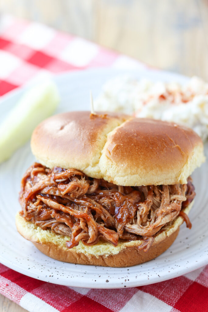 Slow Cooker BBQ Pulled Pork Tenderloin - My Texas Kitchen