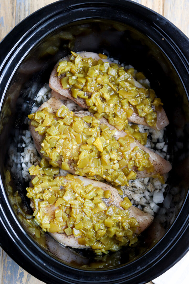 Crockpot Green Chile Chicken - My Texas Kitchen