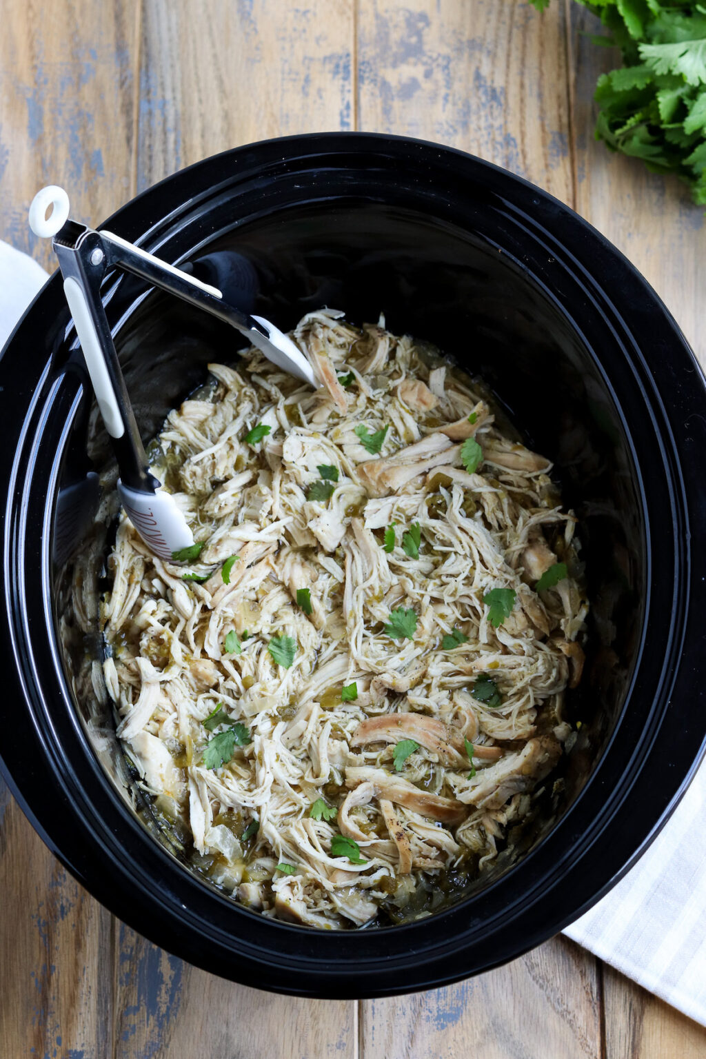 Crockpot Green Chile Chicken - My Texas Kitchen