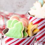 bucket of various frosted cut out cookies