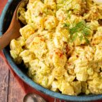 diced gold potatoes, celery tossed in creamy mustard dressing with paprika