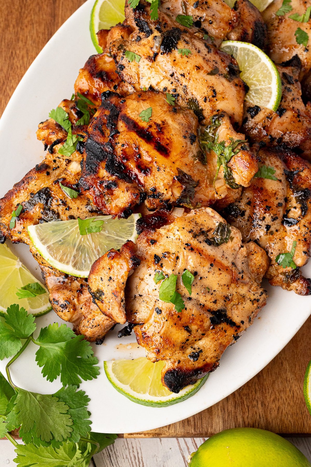 platter of grilled lime chicken