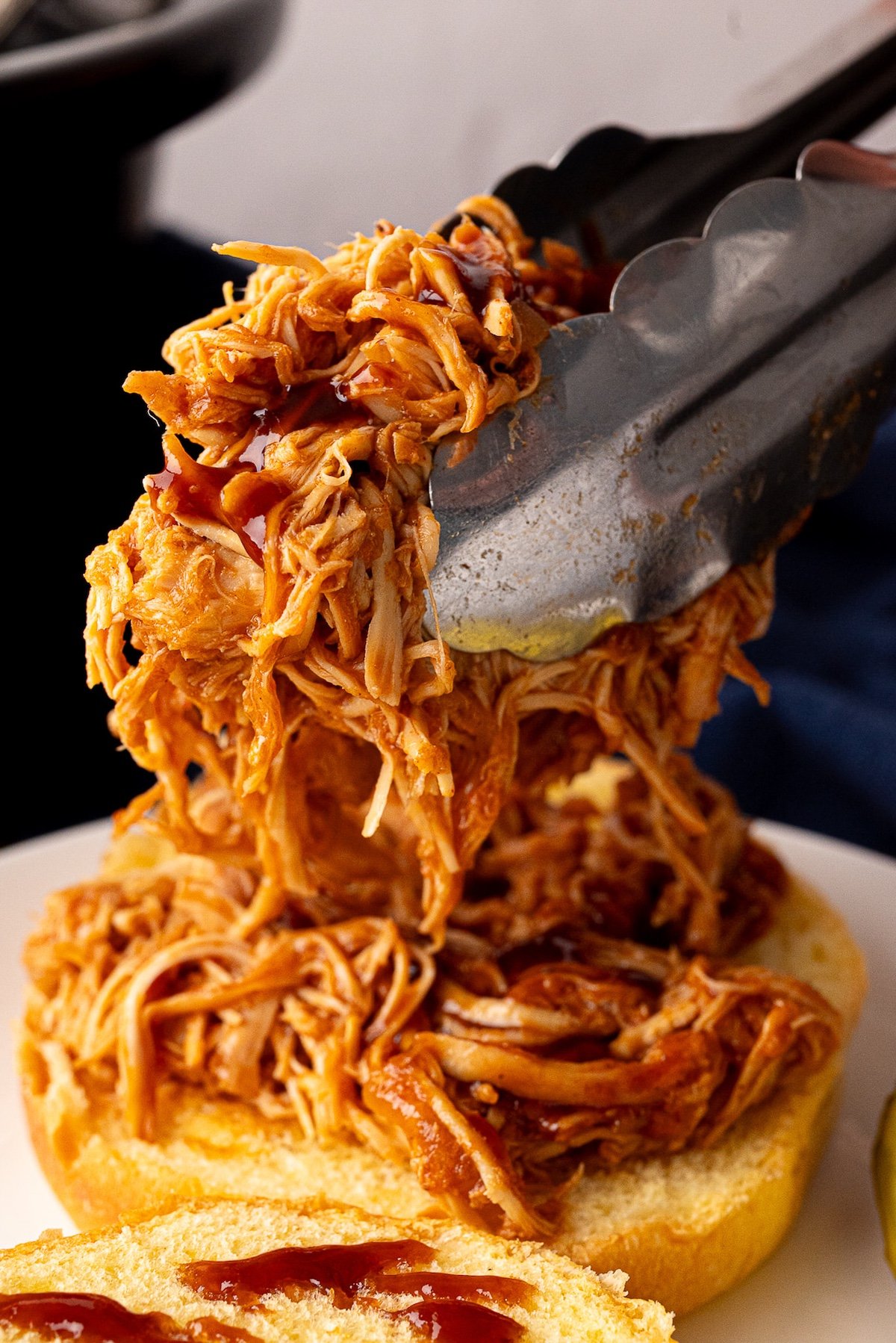serving shredded chicken