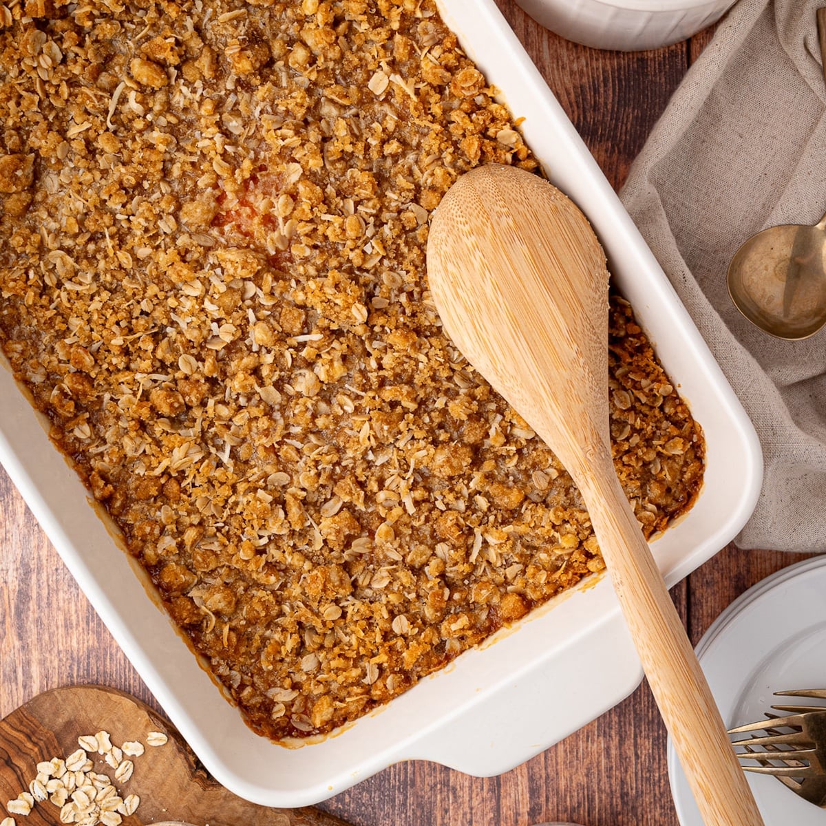 baked casserole with golden brown topping
