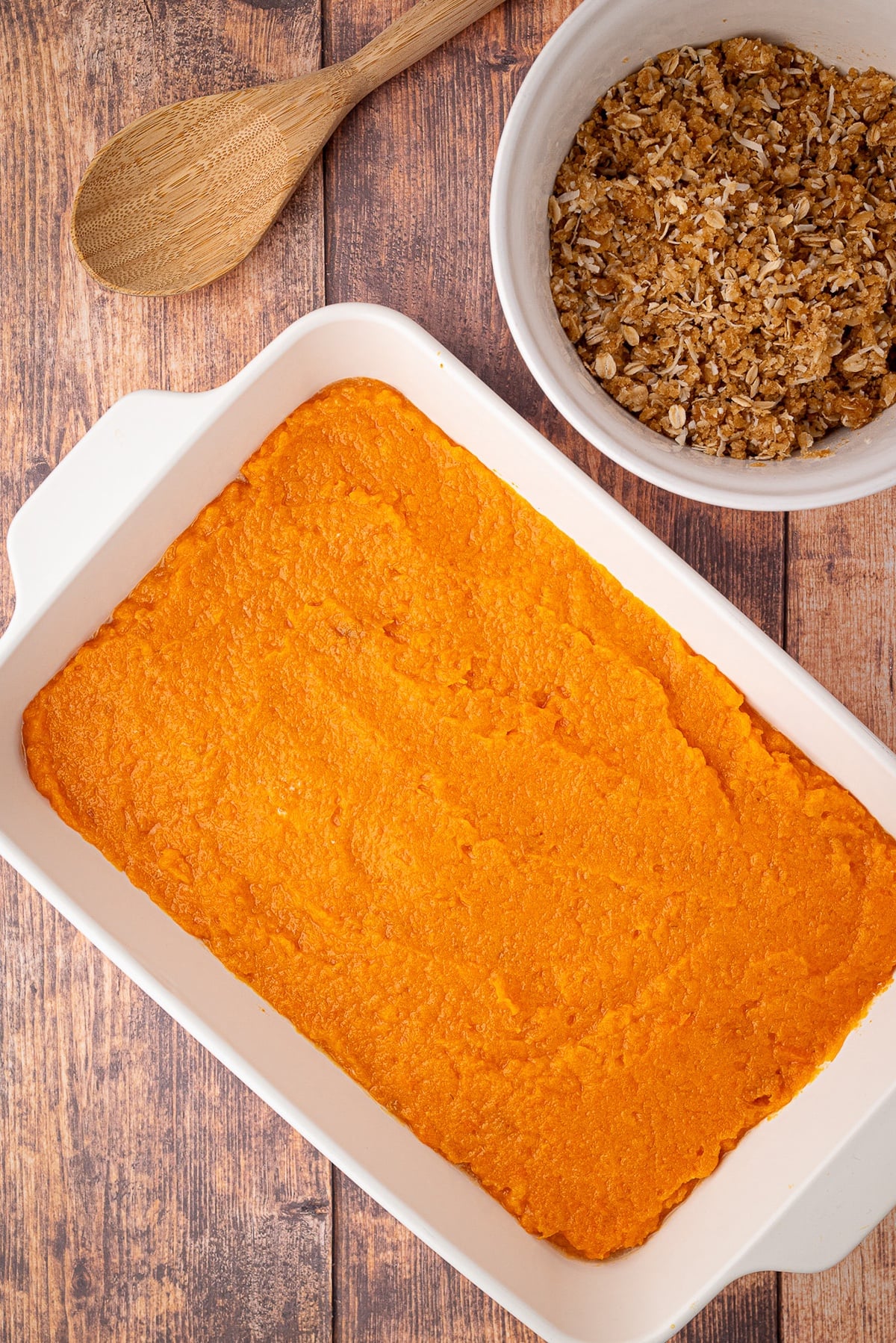 smooth creamy sweet potato layer
