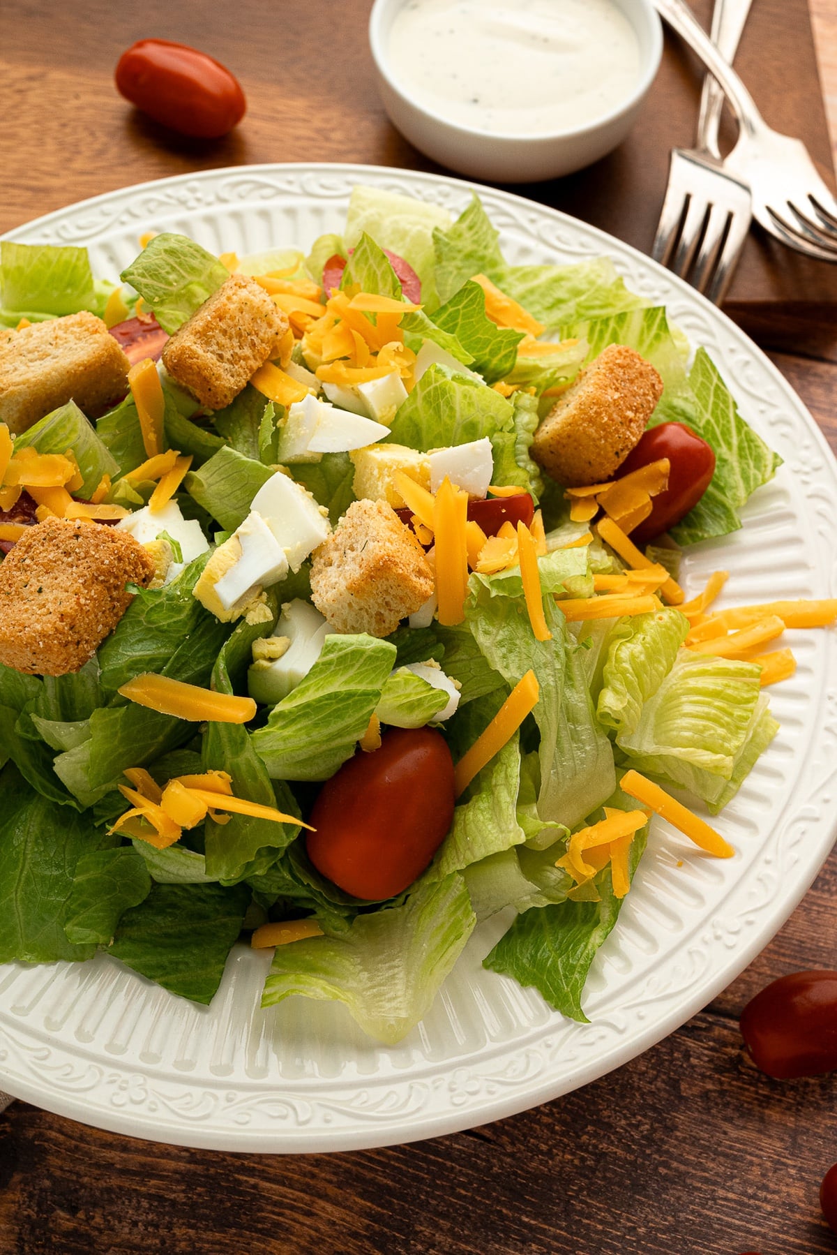 homemade ranch served with side salad