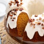 moist slice of pumpkin cake