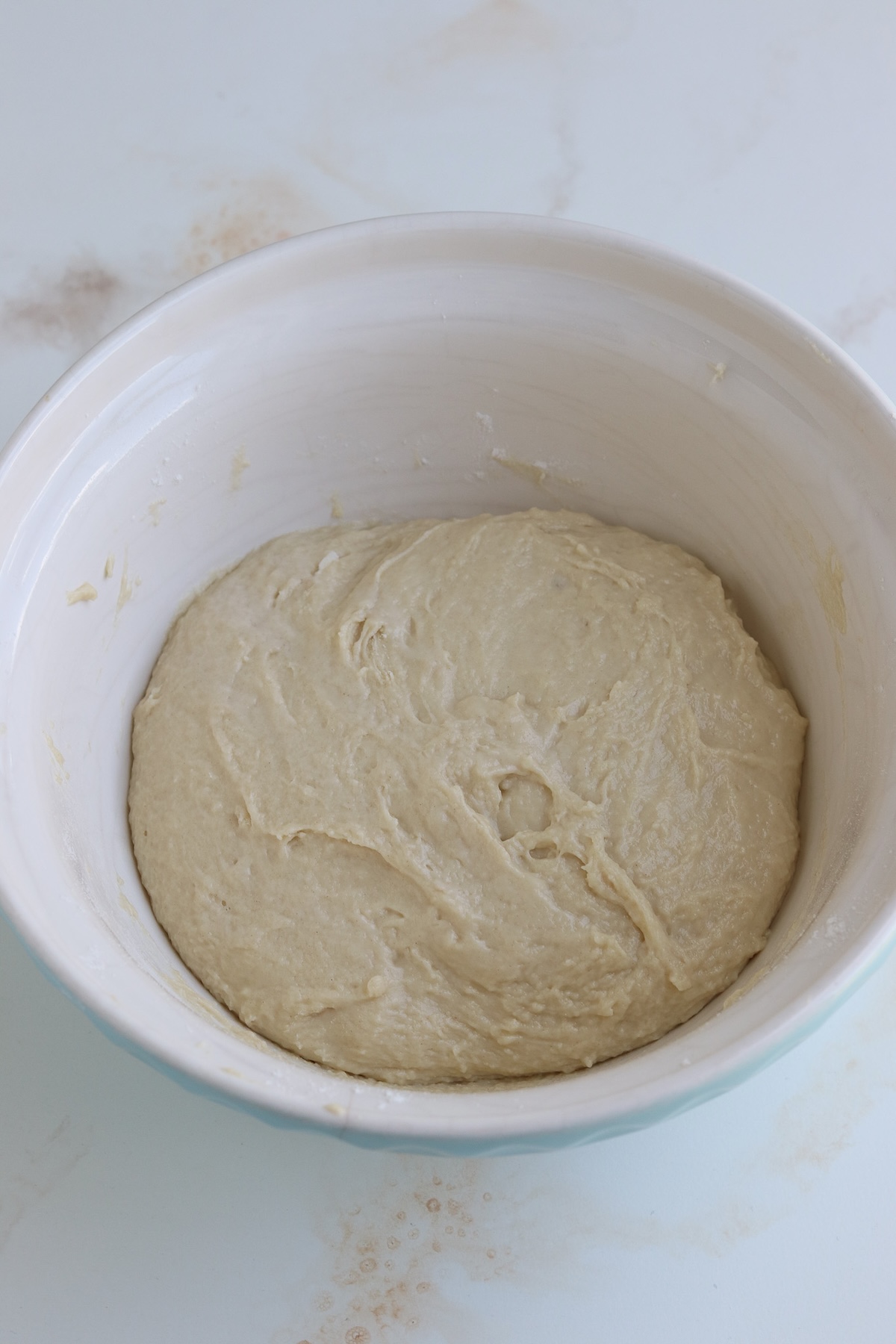 Kolache dough in lightly greased bowl ready to start the first rise.